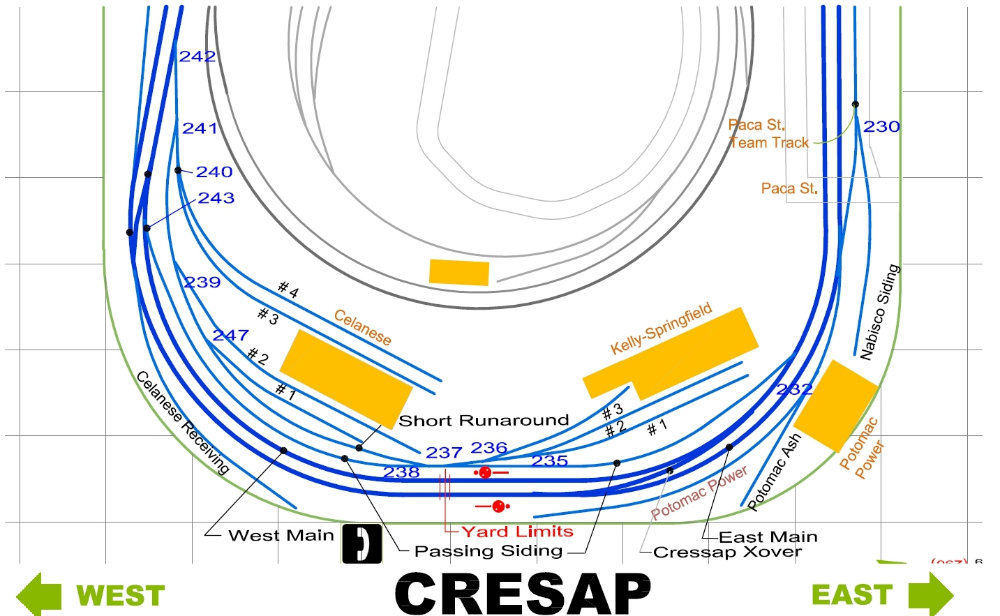 Cresap Station Map