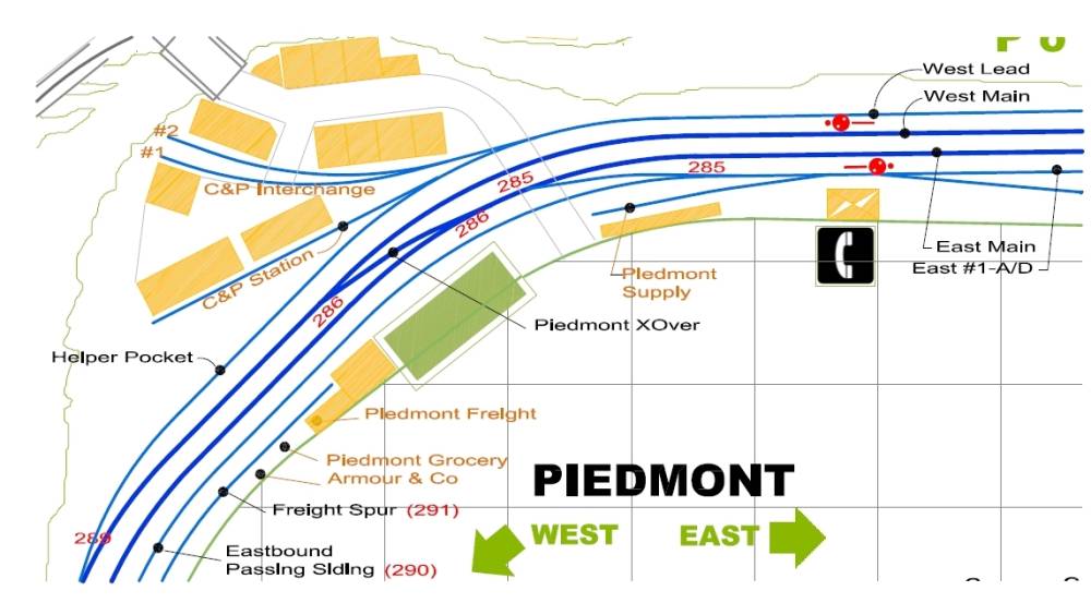 Piedmont Station Map